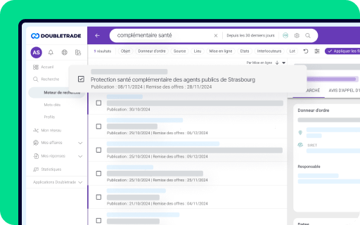 Appels d'offres assurance interface