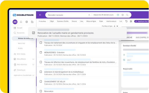 Plateforme de suivi des marchés